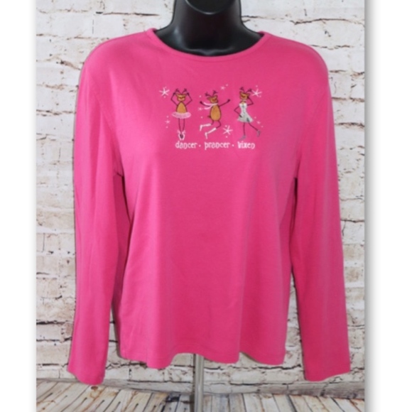 MCCC Sportswear Pink Reindeer T-Shirt - Picture 3 of 8